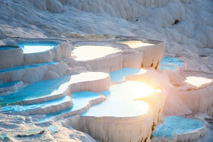 Denizli to Pamukkale motorcycle route Turkey